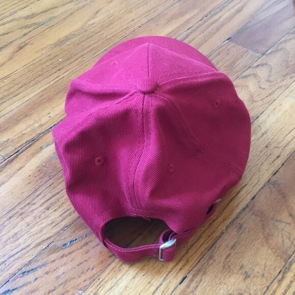 Red baseball hat cap unisex adjustable - Picture 2 of 4